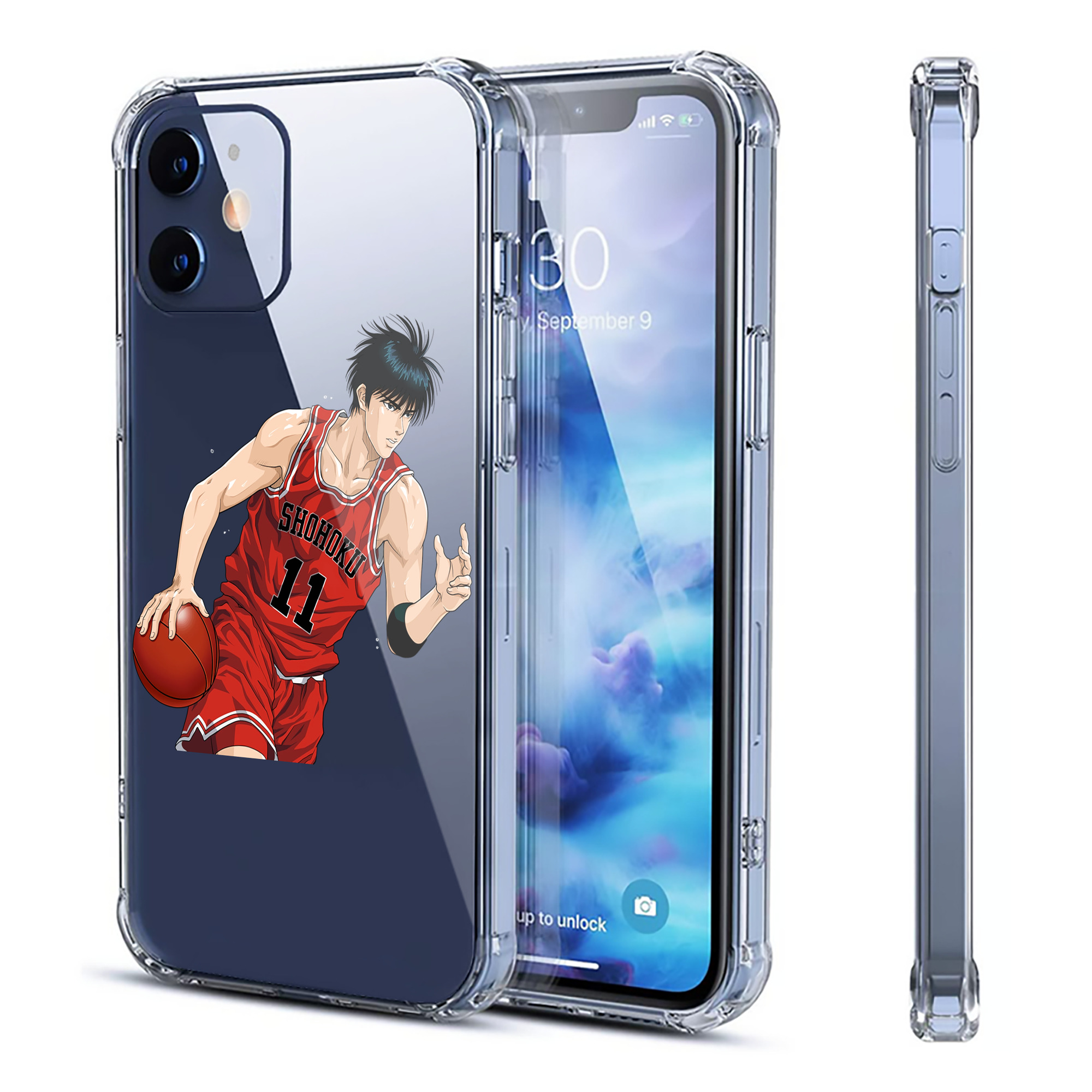（画像用） SLAM DUNK／スラムダンク 【iPhone 12シリーズ対応】透明スマホケース（クリアソフトケース）
